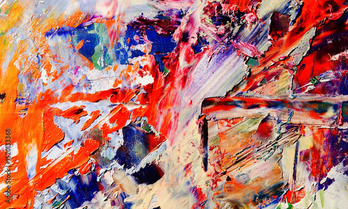 Abstract art background . Hand painting artwork on canvas .