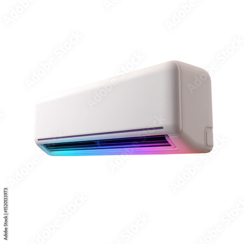 Modern air conditioner die cut no bg png for home electronic decoration purpose.