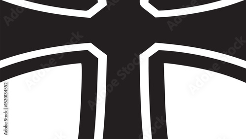 A striking black griffin emblem standing proudly on a white background with wings outstretched and tail visible