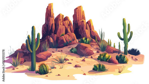 Stunning Landscape Vector Art Illustration for Creative Projects
