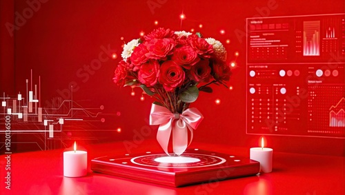 red roses in a vase