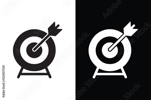Goal or target  icon vector on White Background ,Vector Art Illustration on white background.