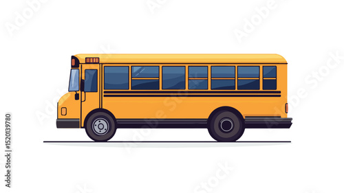 School Bus Back to School Vector Illustration