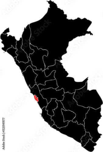 Capital Mark of Peru on its Map 