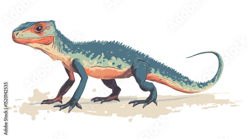 Vibrant Chameleon Vector Art Illustration for Design Projects