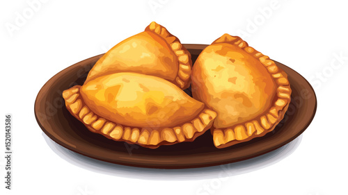 Colorful Brazilian Food Vector Art Illustration for Food Lovers and Graphic Designers