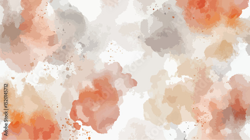 Soft Earth Tones Watercolor Pattern Illustration