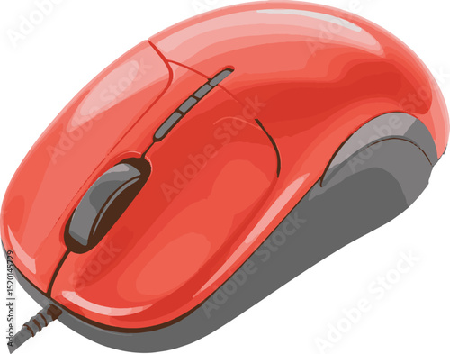 red computer mouse