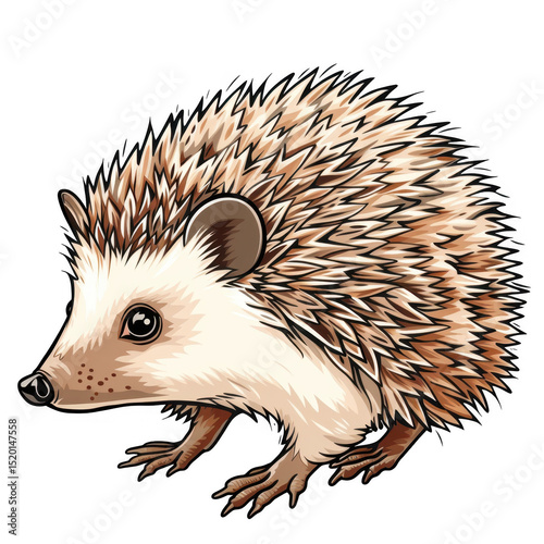 Illustration of a cute cartoon hedgehog