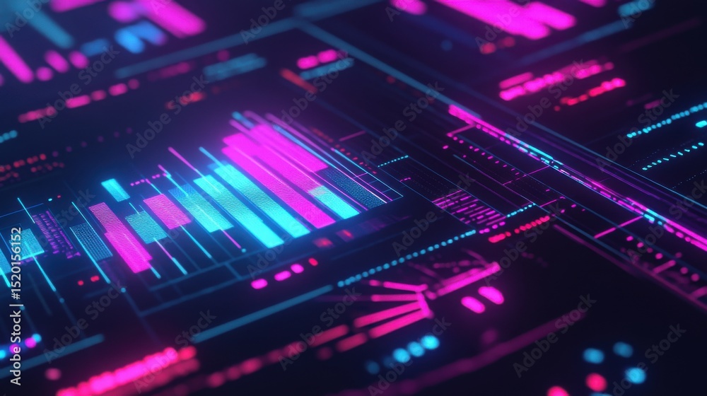 Abstract Digital Interface with Colorful Data Visualization Elements Abstract Digital Interface with Colorful Data Visualization Elements