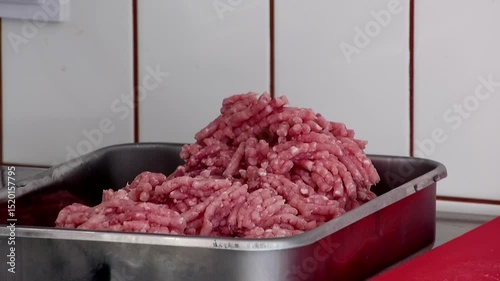 Delicious fresh minced pork
