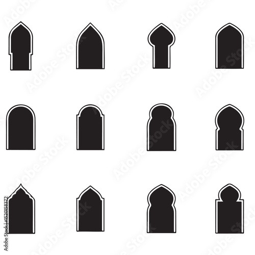 ramadan kareem set stylish frame, promotions and advertising baner, islamic frame eid ul adha vector illustration in arabic style