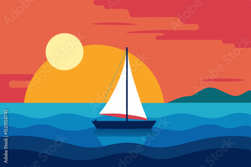 sailing boat on the sea