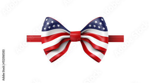 Patriotic American Bow Tie Design Perfect for Independence Day Celebrations and Festive Occasions