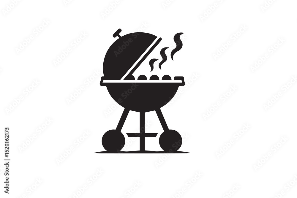 A Grill Grate silhouette with a simple, understated design set against a white background A Grill Grate silhouette with a simple, understated design set against a white background