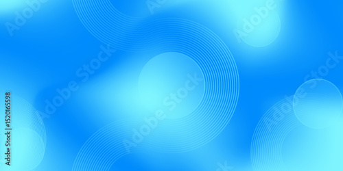 Blue Abstract Blur Background with circle line. Abstract gradient background with blue color.