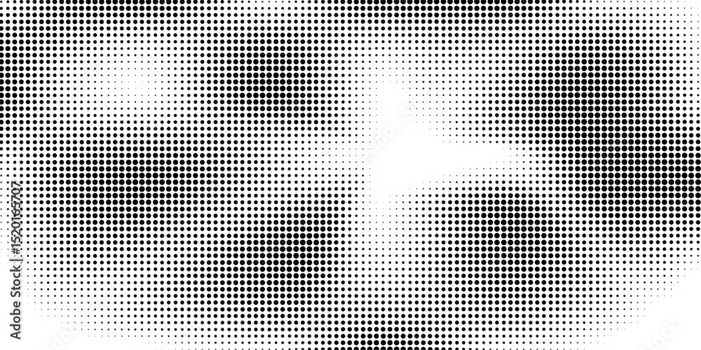 Abstract Halftone Dots Background in Black and White. Halftone vector texture.
