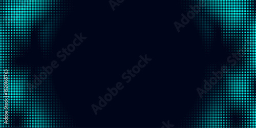 Abstract Halftone Dots Background in Blue color. Halftone vector texture.
