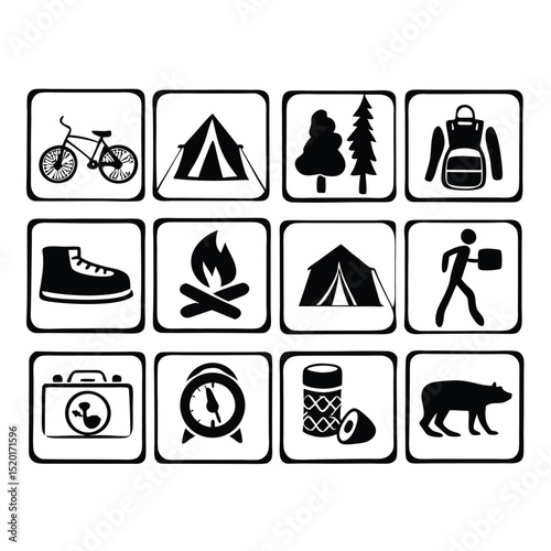 Camping Icons Ultimate Guide to Outdoor Adventure Gear and Activities