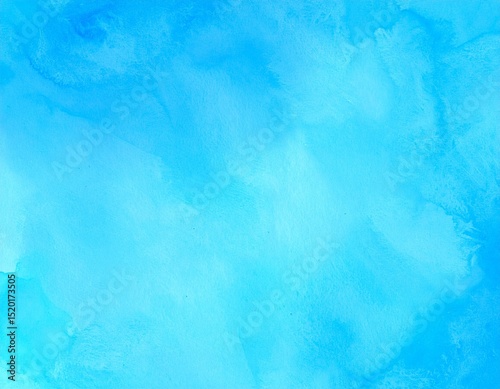 cerulean Blue Watercolor Wash Background