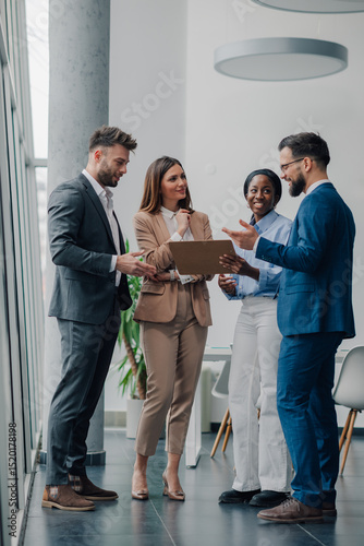 фотографія Business team discussing strategy in modern office
