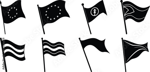 Vector flag silhouette