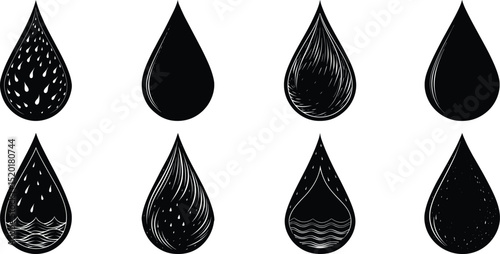 drops of water silhouette