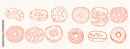 Awesome hand drawn Donut vectors, icons and graphics