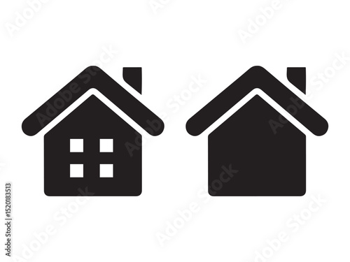 Two simple house icons