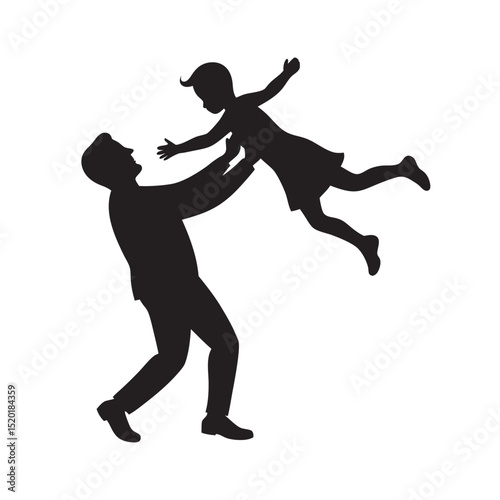 Father Spinning Child Around Joyfully