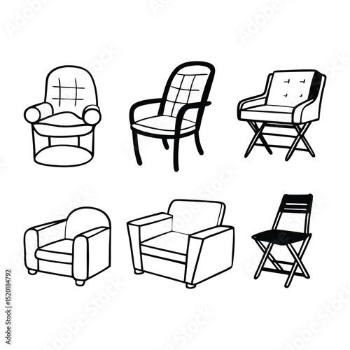Furniture design illustrations