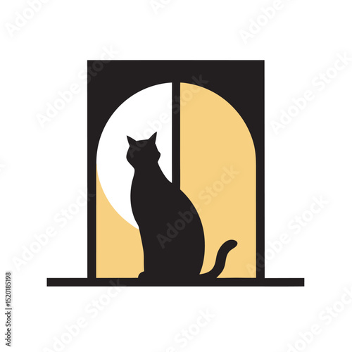 Cat Sitting On Cozy Windowsill