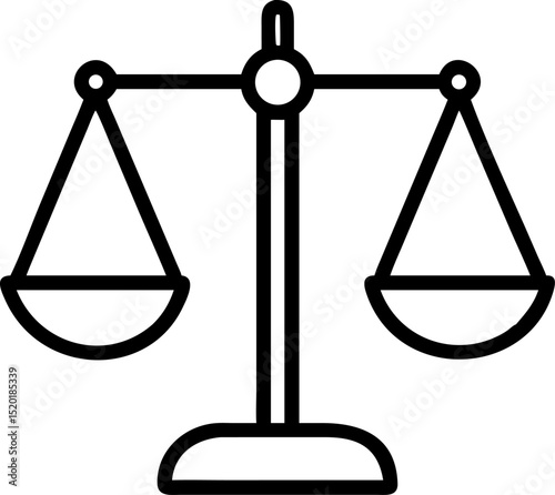 Balance Scale Icon Set for Justice Equality and Integrity Design with Color Variations and Multiple File Formats Available