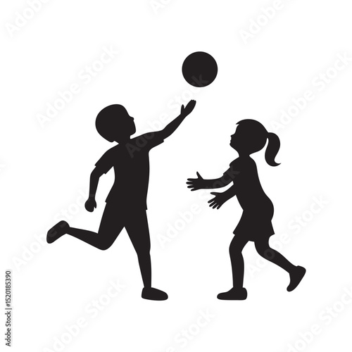 Group Of Children Playing Ball