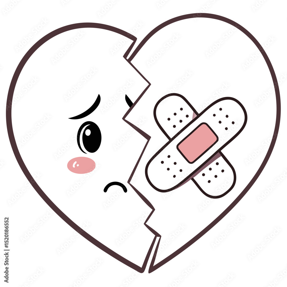 Obraz premium Healing A Broken Heart Metaphor Of Recovery