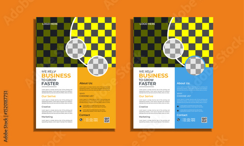 Corporate business flyer design layout vector,marketing, business proposal, promotion, advertise, publication,a bundle of 4 templates of different colors a4 flyer template abstract business flyer and
