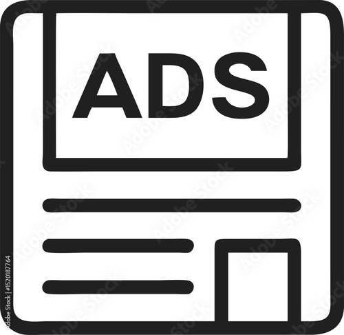 Simple Advertisement Icon Design for Press and Media in Editable Vector Format Perfect for Marketing and Communication Materials