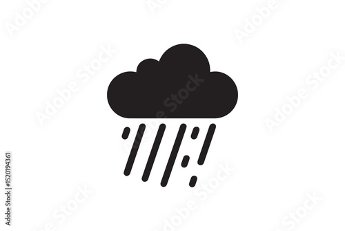 A cloud  silhouette with a simple, understated design set against a white background. 