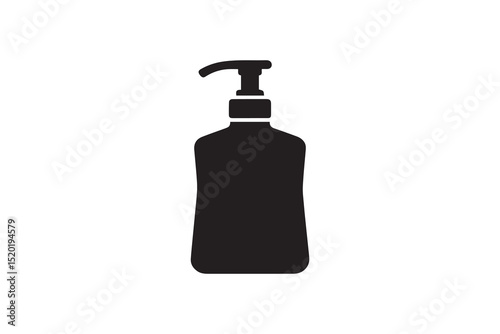A  mouthwash  silhouette with a simple, understated design set against a white background. 
