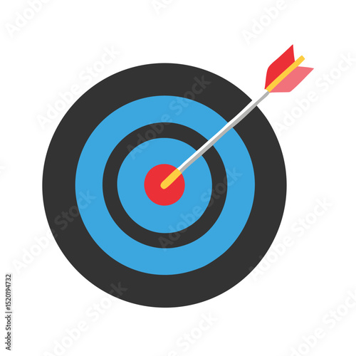 Target icons set. Goal symbol collection. Simple target with arrow. Darts icon. Hitting the bullseye icon line and flat style 