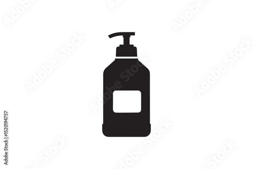 A  mouthwash  silhouette with a simple, understated design set against a white background. 