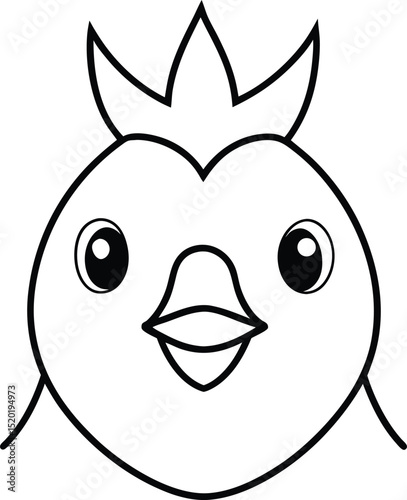 skylark head icon line art vector illustration on transparent background
