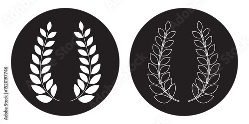 Cereal icon set, wheat ears icon vector, wheat, barley, oatmeal, flour, grain icon vector set isolated on white background. EPS 10