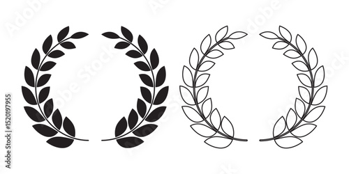 Wheat silhouette collection. Ear of wheat symbols. Wheat icon vector illustration. EPS 10.