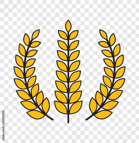Cereal icon set, wheat ears icon vector, wheat, barley, oatmeal, flour, grain icon vector set isolated on white background. EPS 10