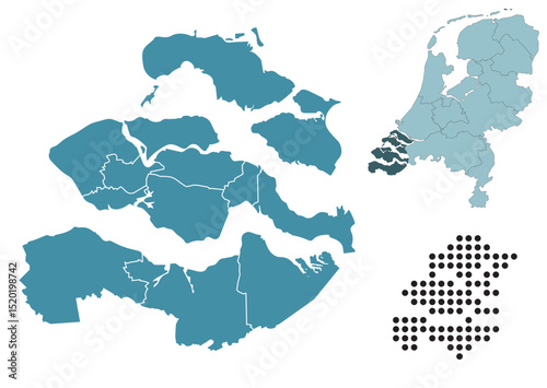 Set maps of Zeeland province