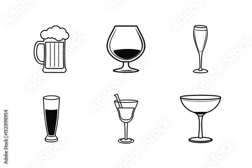 set of glasses
