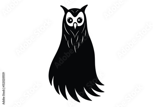 Ghostly Owl Phantom Haunted Mansion Vibes  silhouette