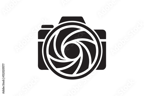  A golf competition flag silhouette with a simple, understated design set against a white background. 