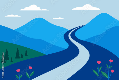 mountain road in the mountains